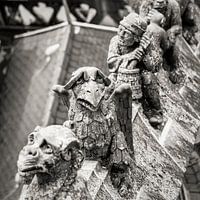 The air arch statues or spouts of St. John's Cathedral in 's-Hertogenbosch,