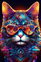 Chat avec lunettes de soleil