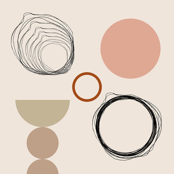 Nature dorée Force Lignes Abstraction par Mad Dog Art