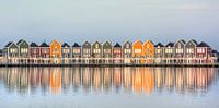 Kleurrijke huizen aan de Rietplas in Houten