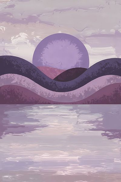 Dromerig abstract lavendel landschap van Imperial Art House