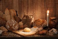 Plaque atmosphérique de pains variés