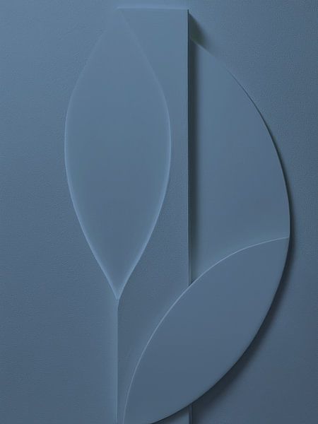 Minimalist 3D Art - Denim Blue by STUDIO MINIMAL ART