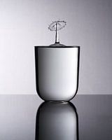 Water droplet in a glass