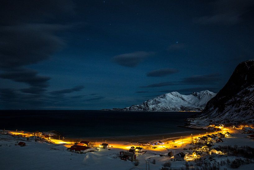 Kalte Winternacht in Senja / Lofoten, Norwegen von Martijn Smeets