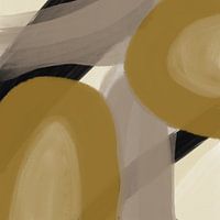 Modern abstract - amica ocher