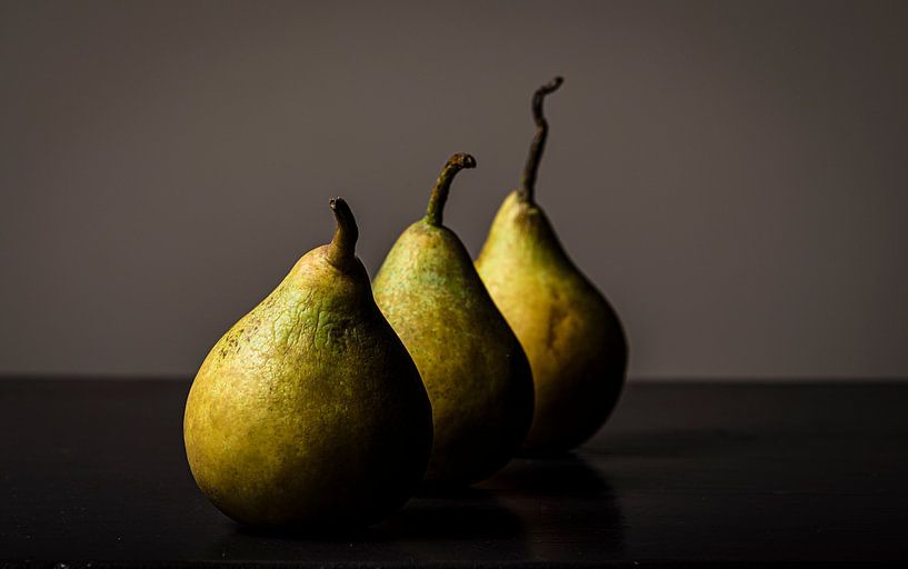 Three pears in a row by Marian Waanders