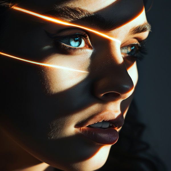 Frau - Lichterspiel von Poster Art Shop