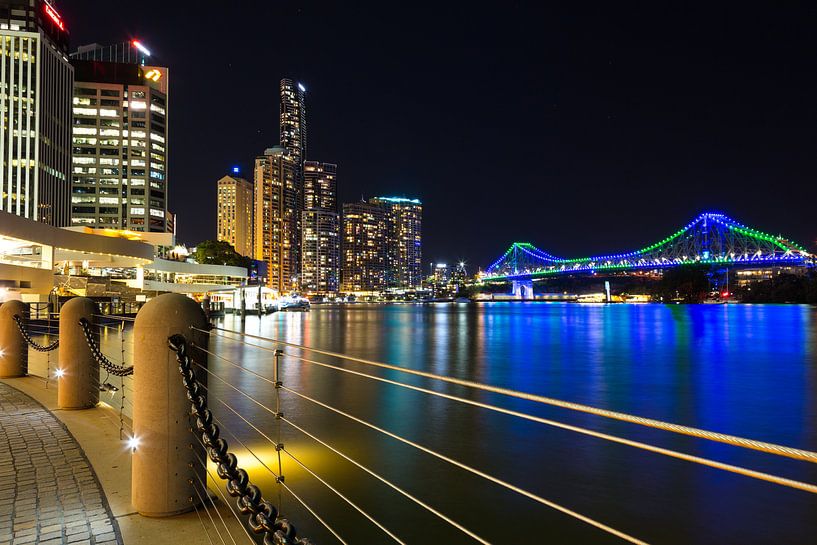 Brisbane skyline met Story bridge par Marcel van den Bos