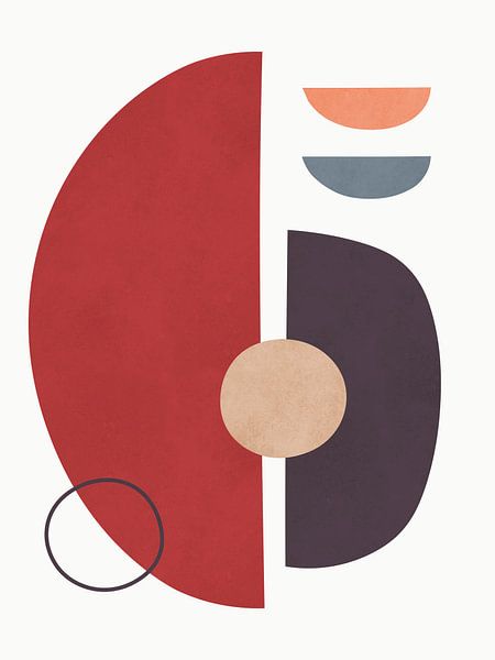 Cirkels en halve cirkels 7 van Vitor Costa