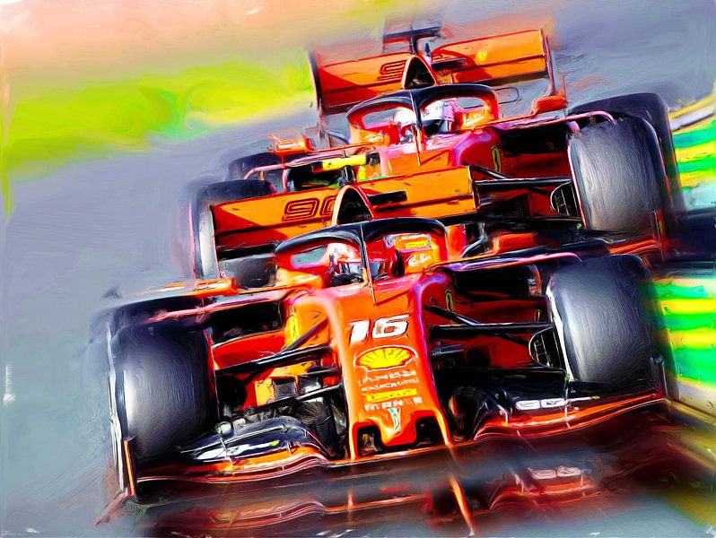 Bella Macchina - Leclerc &amp; Vettel von DeVerviersBelgium