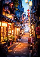 Tokio Japan Laterne Straße Reverie Anime