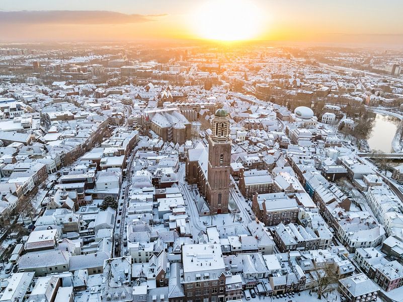Zwolle downtown district during a cold winter morning by Sjoerd van der Wal Photography