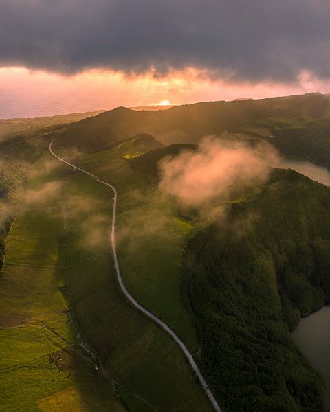 Sete Cidades : Point de vue sur la lagune des Açores par Ewold Kooistra