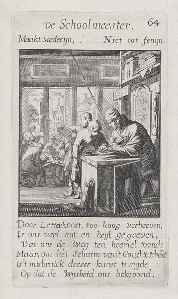 Jan Luyken, Schoolmaster, 1694 by Atelier Liesjes