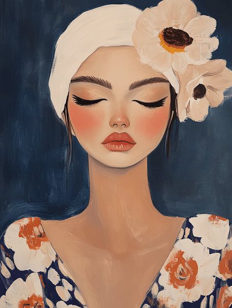 Verträumtes Porträt in warmen Farben von Carla Van Iersel