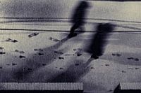 Wandelaars in een Winternacht