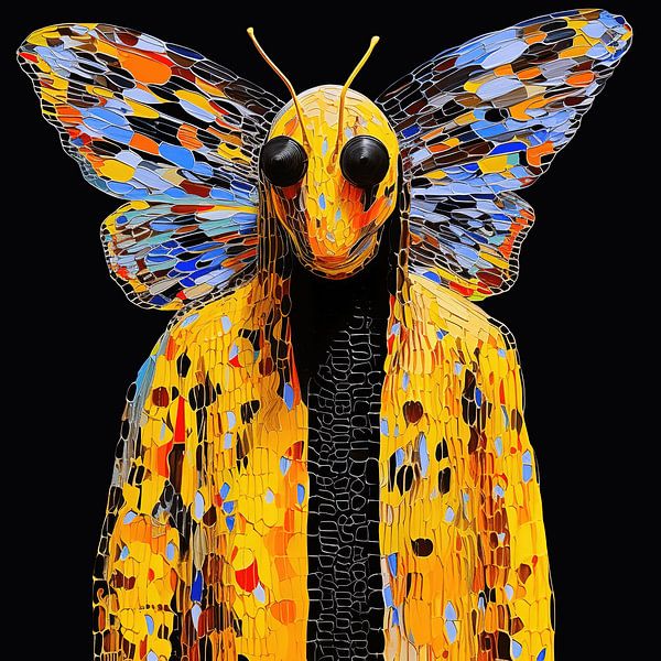 Colorful Mosaic Butterfly by Art Lovers