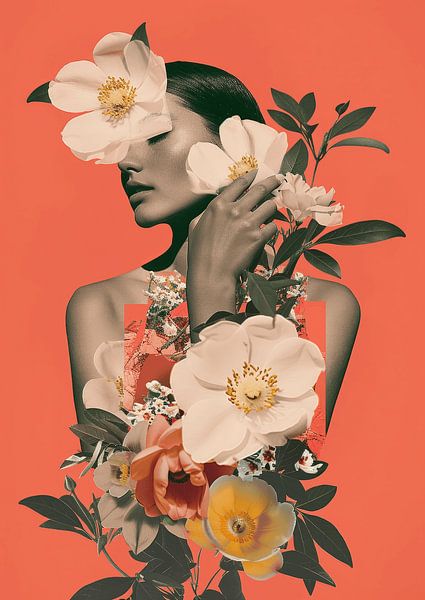 Digital art collage &quot;Bloom like a flower&quot; by Carla Van Iersel