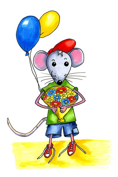 Little mouse for birthday by Ivonne Wierink