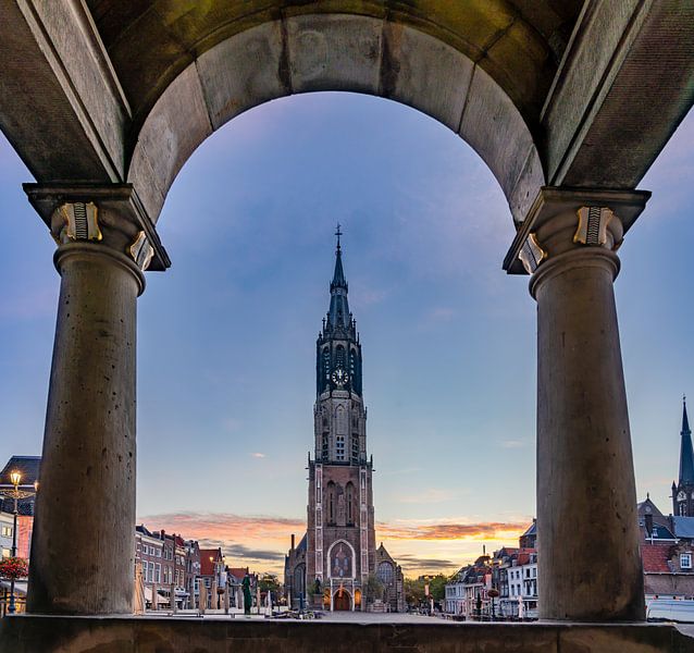 Delft - Nieuwe Kerk vom Rathaus aus gesehen von Rene Siebring