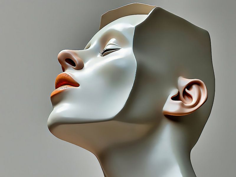 Portrait of a woman abstract and modern by The Photo Artist