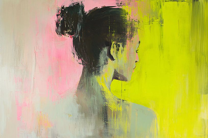 Abstract female portrait painting by Imperial Art House