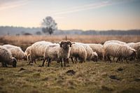Drenthe sheep on the Dwingelderveld