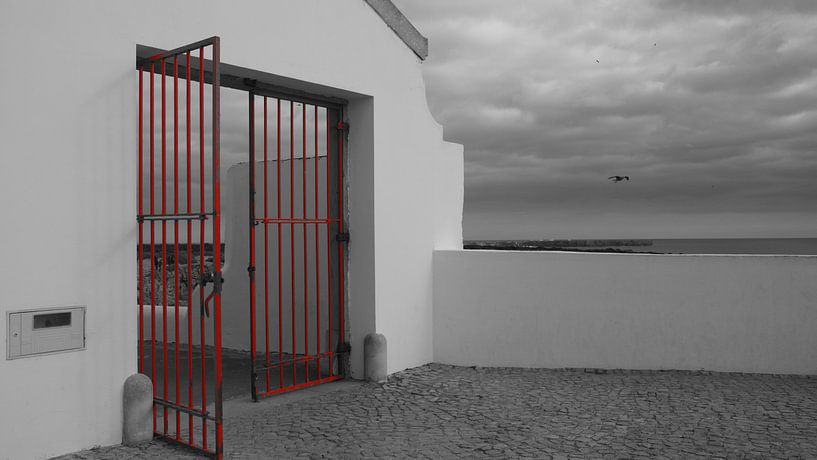 Clôture rouge par Winfried Weel