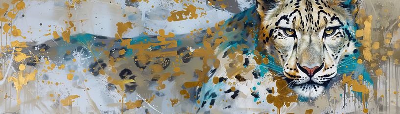 Malerei Leopard Gold von Kunst Laune