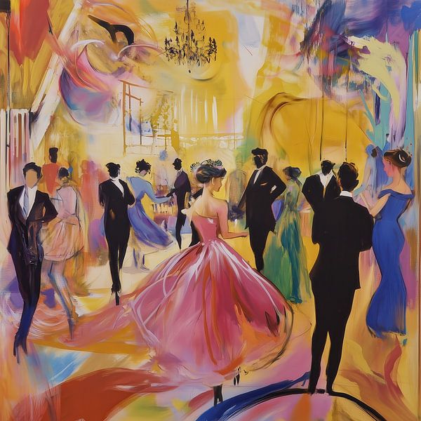 Tanzende Menschen im Tanzsaal Zusammenfassung von TheXclusive Art