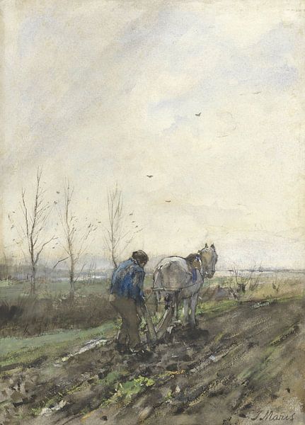 Fermier laboureur, Jacob Maris par Des maîtres magistraux