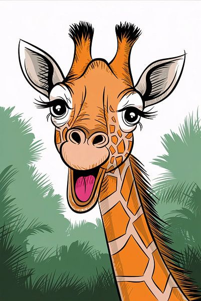 Verspielte Illustration einer Giraffe von Art & Soul Creations