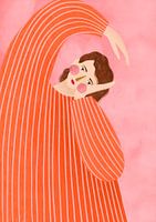 La femme à la robe orange