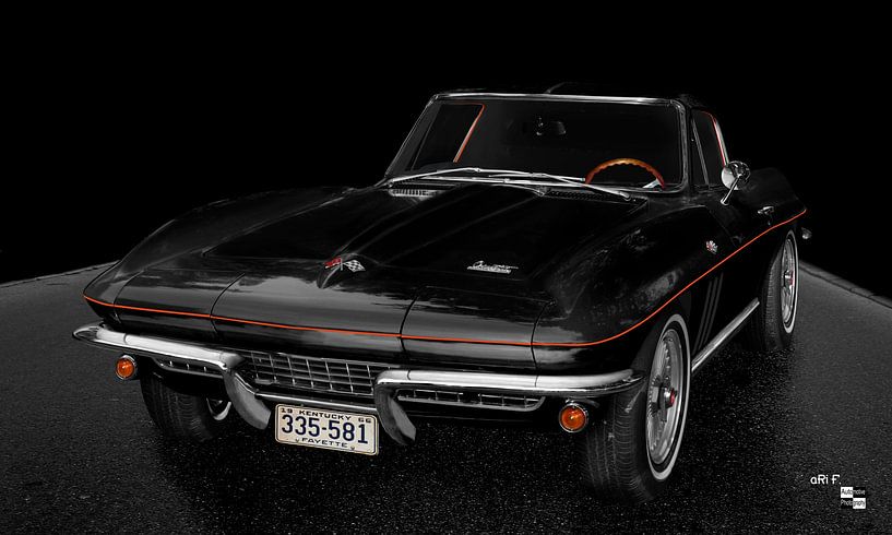 Chevrolet Corvette C2 Sting Ray in black von aRi F. Huber