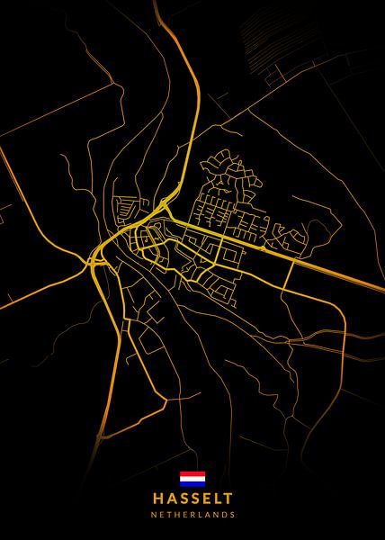 Hasselt City Map by Kenda Maruyama
