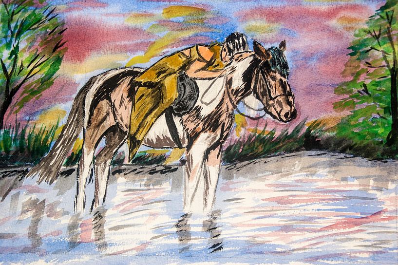 Girl on horse-mädchen on the Pferd-Fille at cheval by aldino marsella