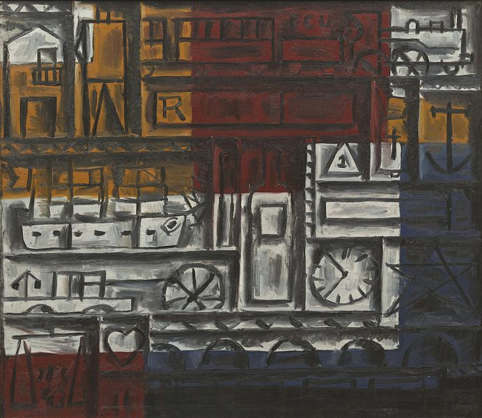 Joaquín Torres García, Konstruktive Komposition, 1943 von Atelier Liesjes