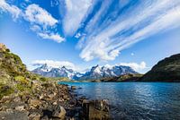Torres Del Paine from Pehoe Lake hosteria Chile