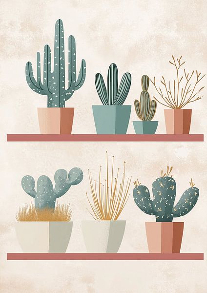 Kaktus im Regal von Liv ter Riet