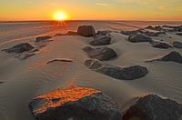 Zonsondergang bij de Lange Dam