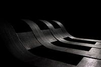 Steelworks railway carriage - Abstract - Black and White