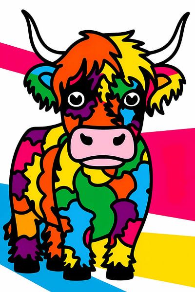 Bunte Illustration eines schottischen Highlanders von Imperial Art House