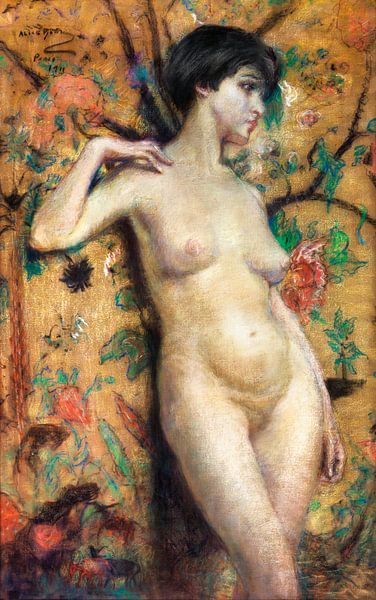 Naked against screen, Alice Pike Barney (1911) by Atelier Liesjes
