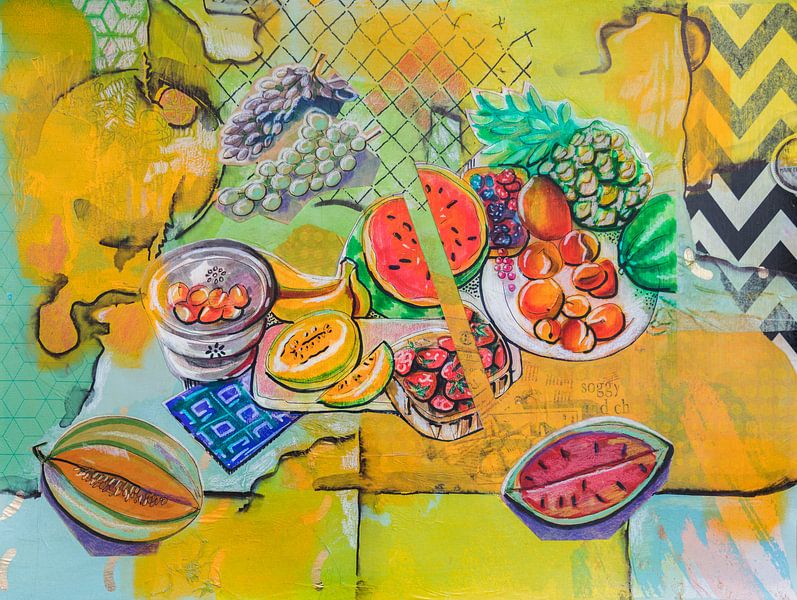 Kitchen Art - Fruits by Ariadna de Raadt-Goldberg