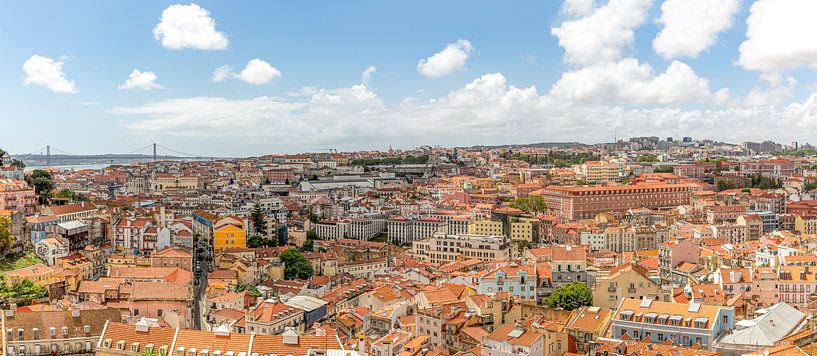 A panorama of the city of Lisbon in Portugal by MS Fotografie | Marc van der Stelt