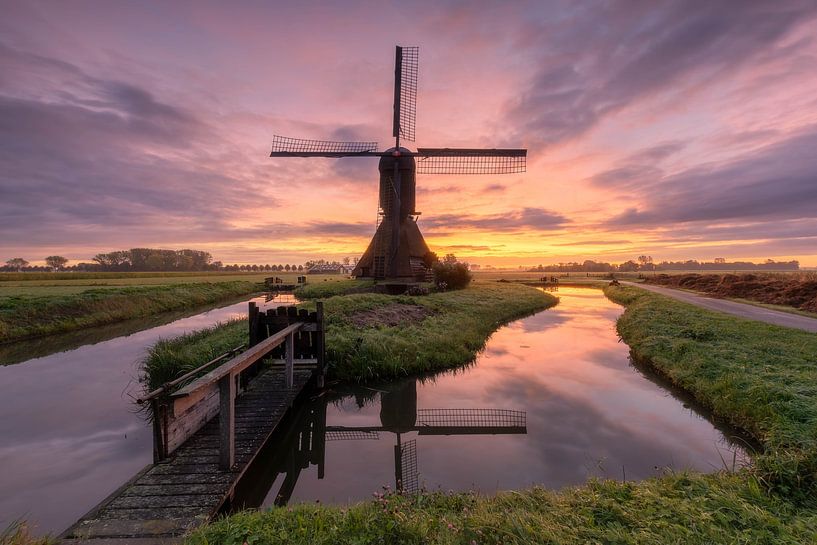 Before sunrise mill van Jan Koppelaar Fotografie