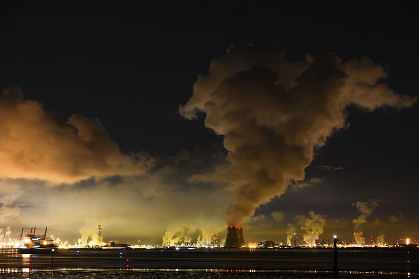 Skyline van de haven van Antwerpen von Francesco Faes