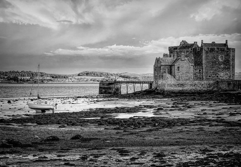 Blackness Castle en noir et blanc par By Marjolein Design
