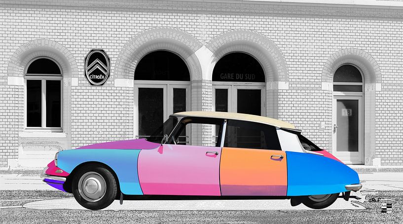 Citroën ID 19 Harlequin Art Car by aRi F. Huber